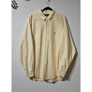 Ralph Lauren Shirt Mens 17.5 36/37 Button Down Long Sleeve Yarmouth 100% Cotton